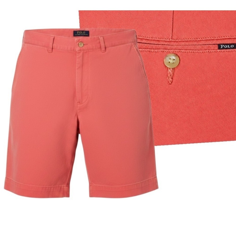 Polo Ralph Lauren Salmon 9.5" Cargo Shorts Size 34 Chino Golf